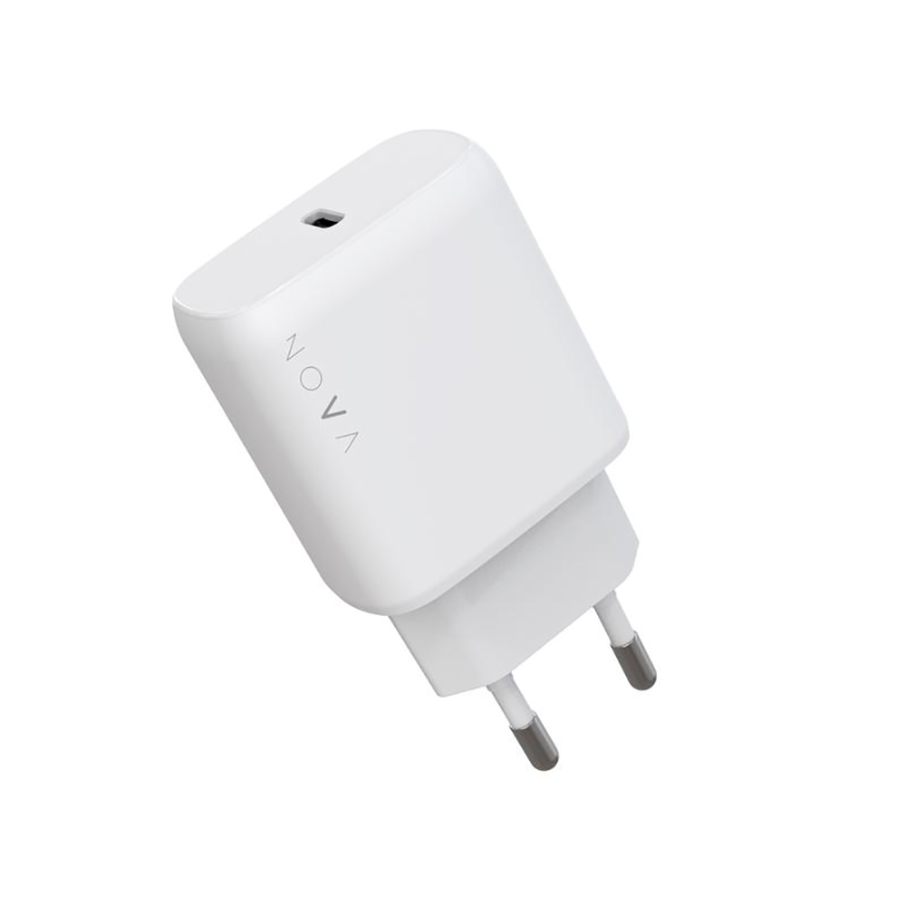 CARICABATTERIA NOVA Type-C (25 W PD) FAST CHARGER Samsung Galaxy - Xiaomi - Apple Iphone COLORE BIANCO